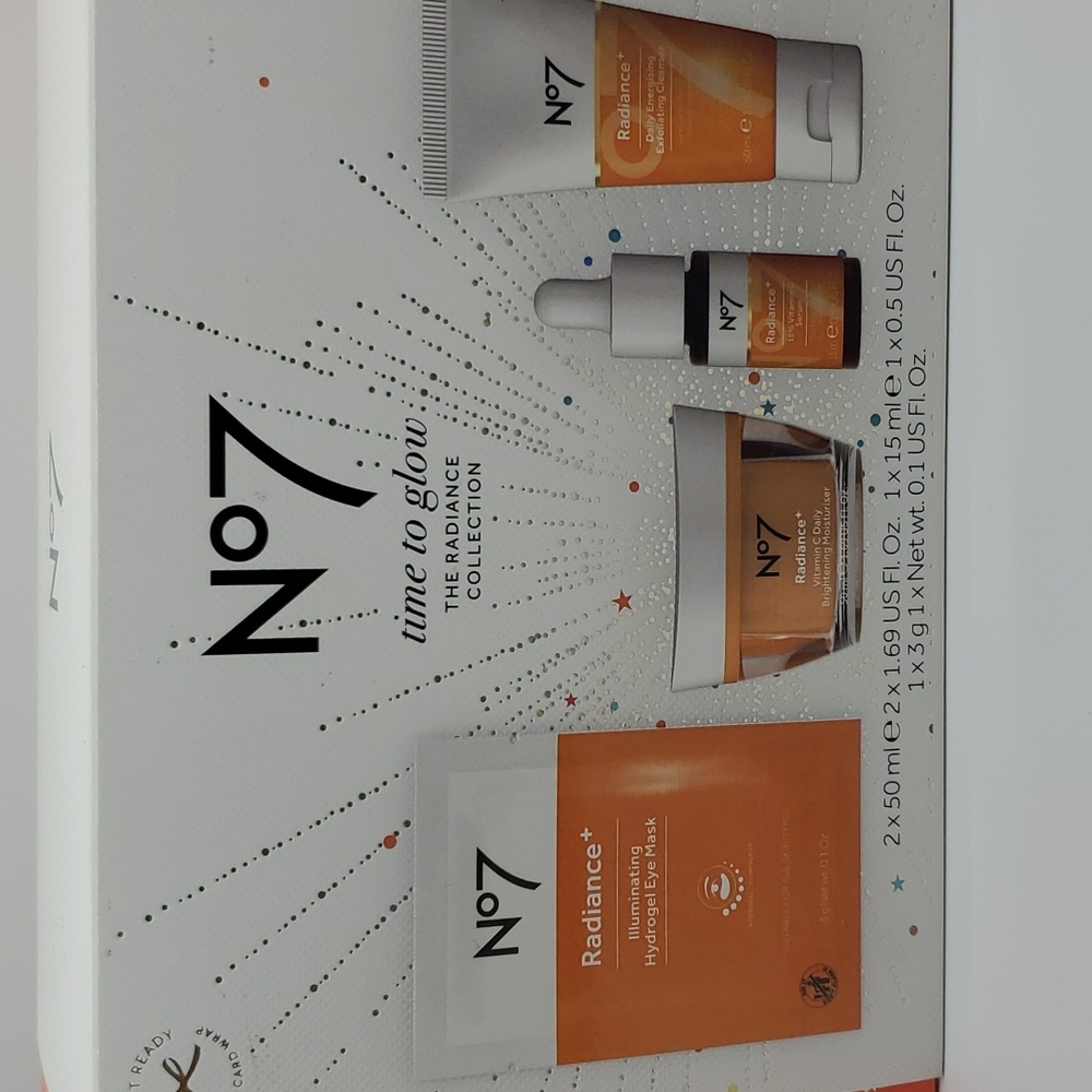 No 7 Time to Glow Radiance Collection 4 Step To Radiant Glowing Skin Set